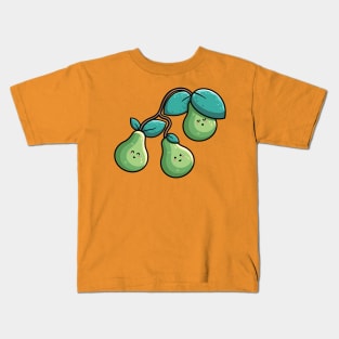 Three Kawaii Cute Pears Kids T-Shirt